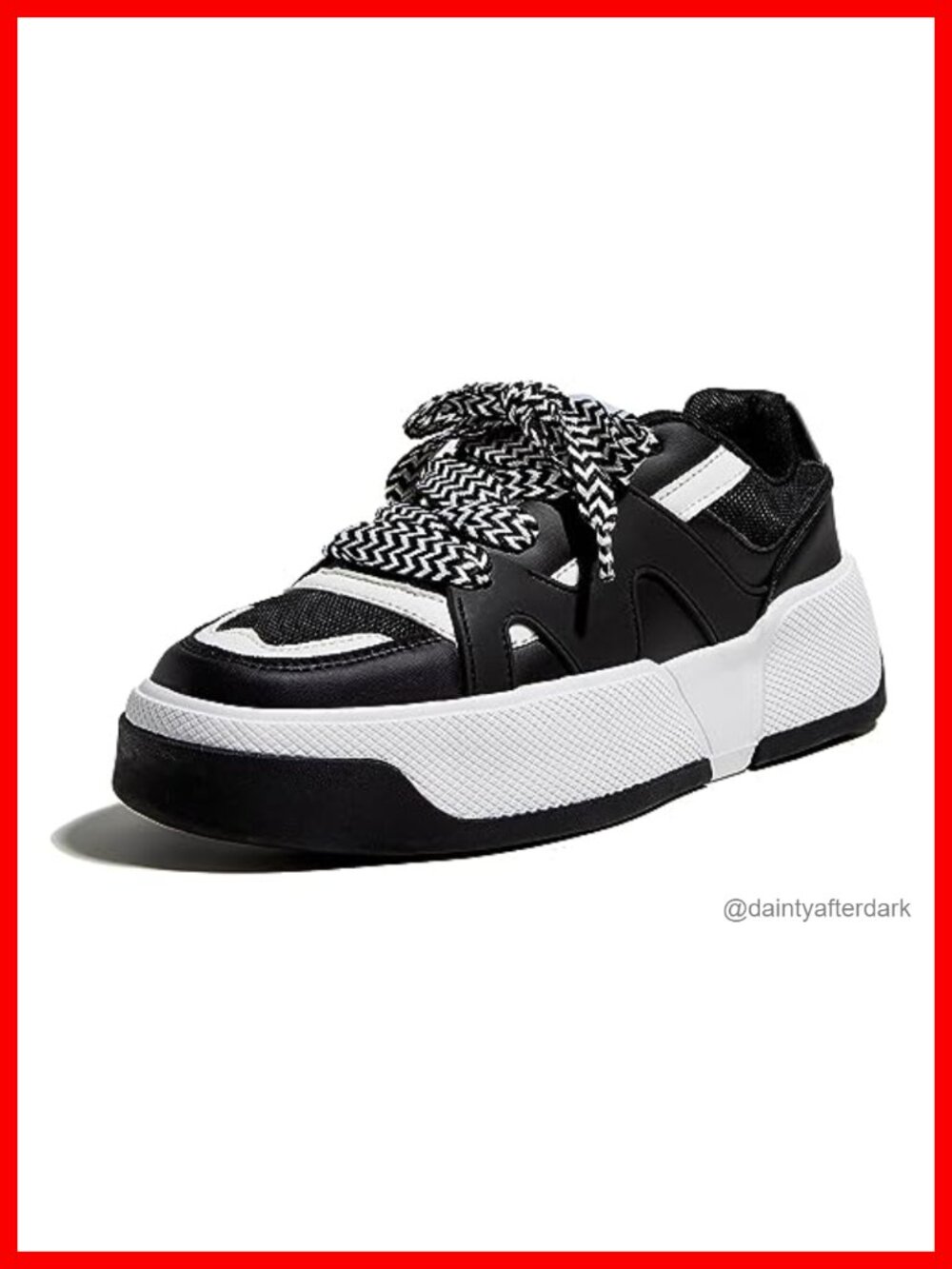 Platform Fashion Sneakers with Thick Sole, Cushioned Insole, Lace-Up,